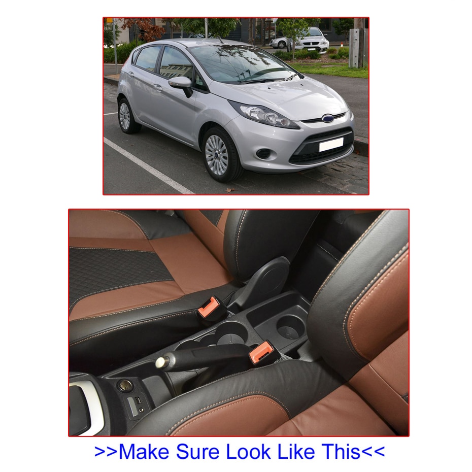 Center Middenconsole Opbergdoos Voor Ford Fiesta Draaibare Arm Rest Armsteun