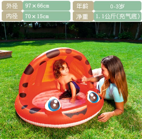 sunbath for newborn pet bath swimming poor Inflatable Ocean Ball Pool Baby Play Pool Children's Thickened Fishing in door toy: Red