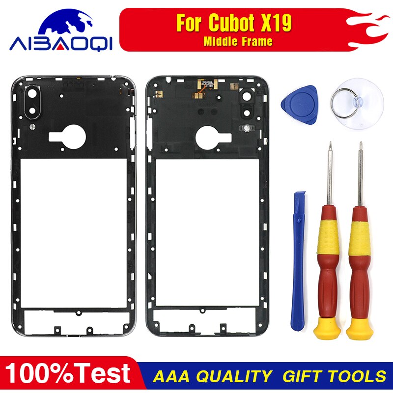 Oryginalny ekran dotykowy wyświetlacz LCD dla Cubot X19 X19S Android 8.1 2160X1080 5.93 "z ramą idealne części zamienne darmowe narzędzia: Middle Frame
