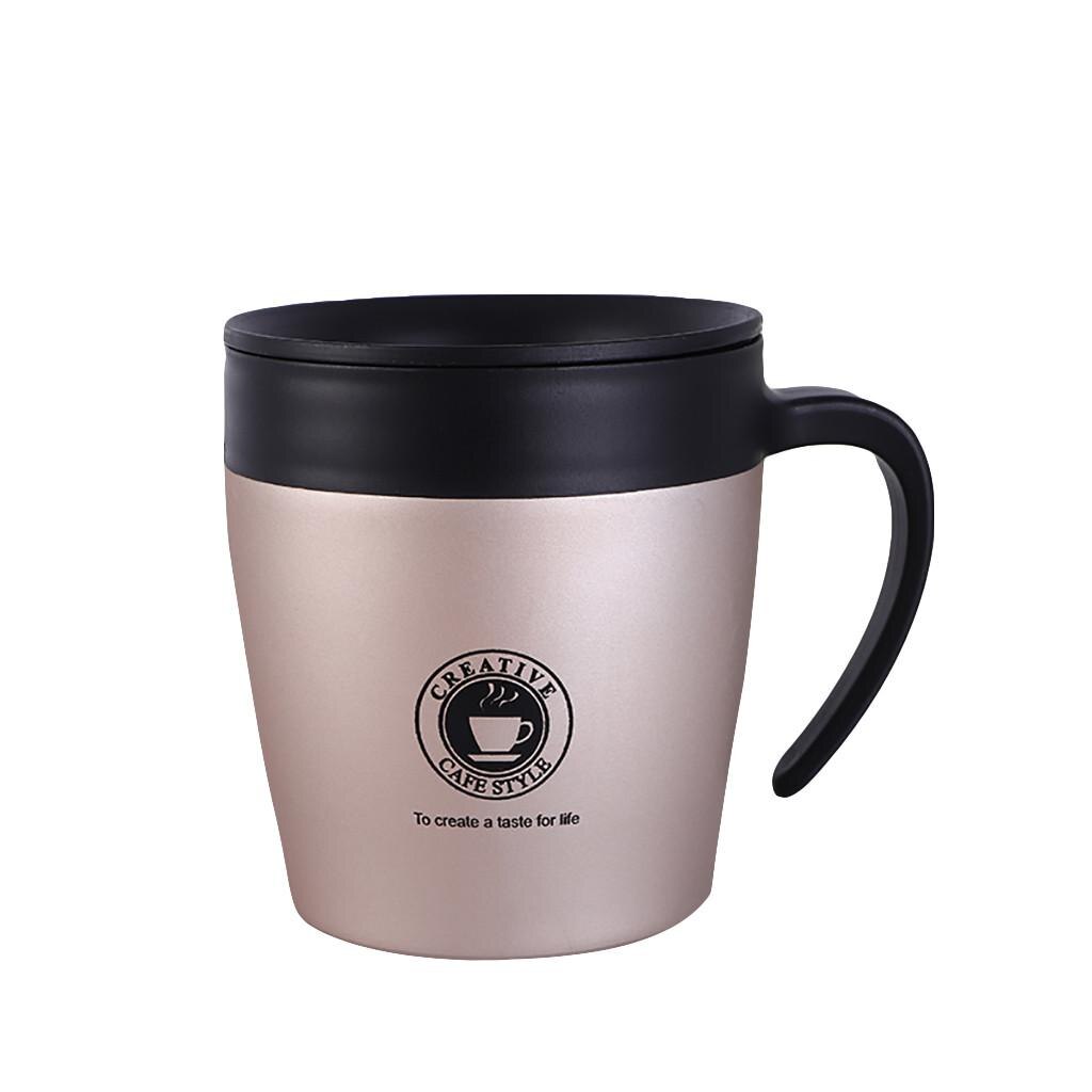 Double Wall Stainless Steel Coffee Mug 350ml Portable Cup Travel Tumbler Coffee Jug Milk Tea Cups Double Office Water Mugs K20: Gold 