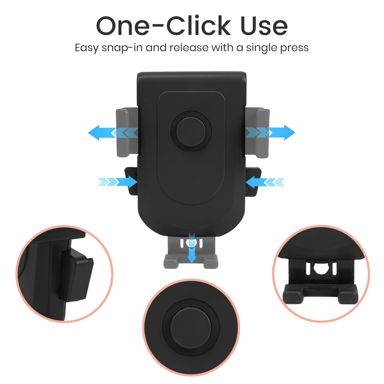 Handyhalterung für kinderwagen, , 360- grad drehbar, gurtband, montageständer für kinderwagen und rollstühle