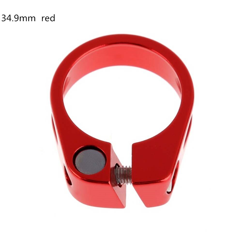 1 pc 31.8/34.9mm fiets zadelpenklem aluminium fiets zadelpen buisklem mtb mountainbike zadelklemmen: 34.9mm rode