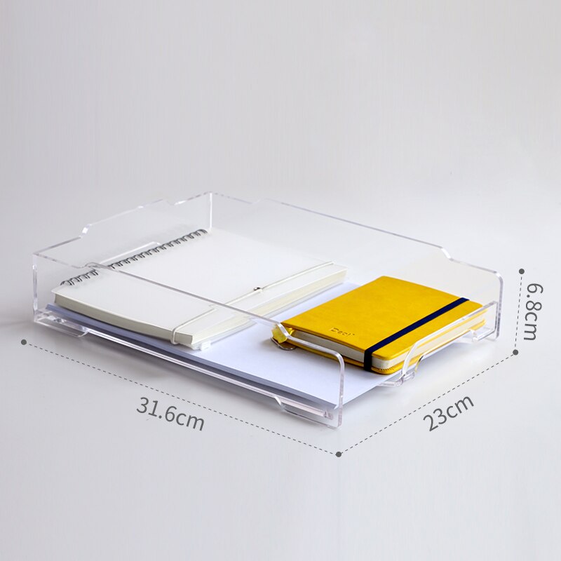 A4 acrylic transparent upgrade file tray desktop document organizer for office