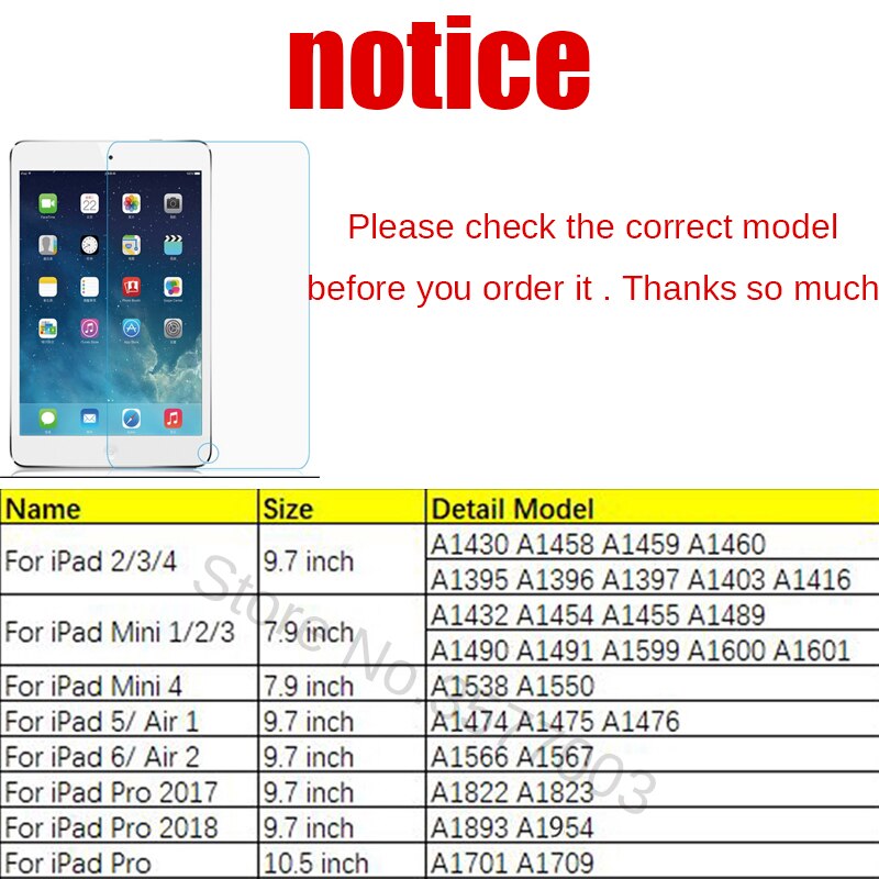 Tempered Glass For Apple iPad Air 2 1 Glass for iPad 2 3 4 Screen Protector Cover For iPad 9.7 Protective Glass Film