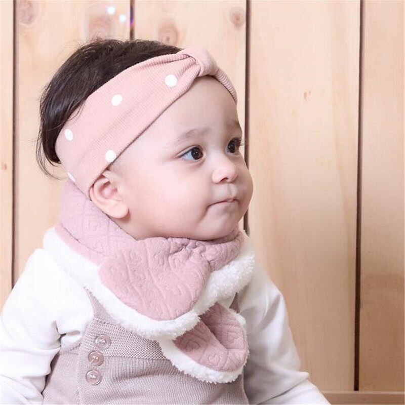Moda crianças inverno roupas de bebê manter quente cachecol miúdo coração forma padrão cachecol do bebê pescoço com veludo espessamento mais quente