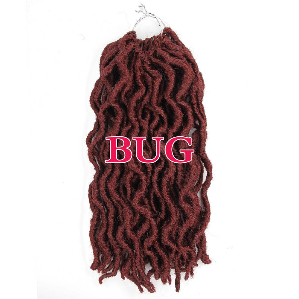 Faux Locs Gehaakte Haar Krullend Dreadlocks Haar Extensions 18 Wortel/packet Gehaakte Krullend Haar Synthetische Faux Locs Haar Stuk: #4