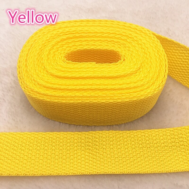 5yards Length 1 Inch (25mm) Width Nylon Webbing Strapping Craft Color U PICK: 10