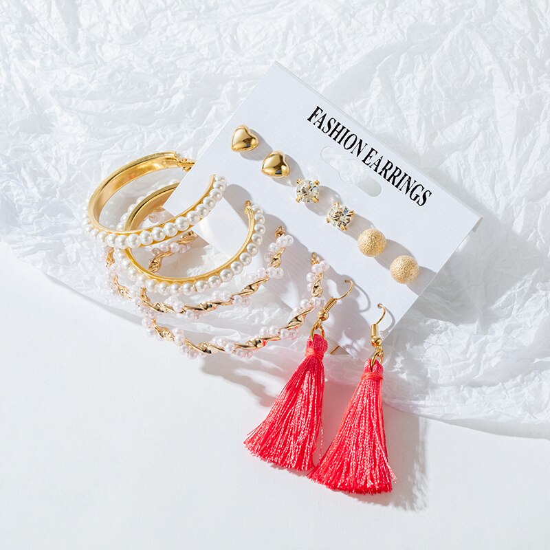 Boucles d'oreilles créoles en perles de culture coréennes, couleur or, simples, en forme de grand cercle, pour femmes, bijoux de mariage: Produit 13