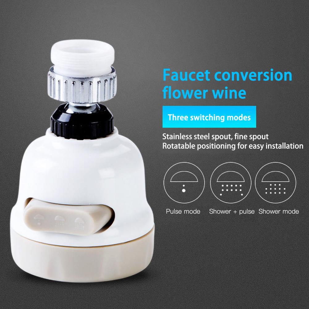 Keuken douchekraan kraan 3 niveaus kan aanpassen 360 draaien waterbesparende badkamer douchekraan gefilterde kraan accessoires