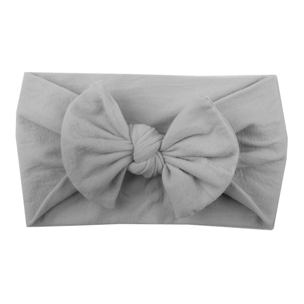 Haar Accessoires Meisjes Baby Peuter Solid Hoofdband Mini Hair Band Bow Hoofddeksels Elastiekjes Scrunchy L102: W