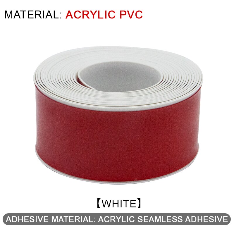 PVC Acrylic Fishes Stick Strip Corner Line Mildew Proof Sealant Tape for Kitchen Stove Sink Self Adhesive Waterproof: Acrylic White