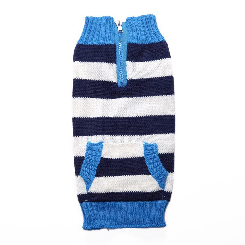 Suéteres navideños a rayas para perros, ropa de primavera y otoño para perros, disfraz de gato para cachorros, ropa para perros pequeños y medianos (tallas xxs, xs, s, m, l, xl y xxl): Azul / Xxl