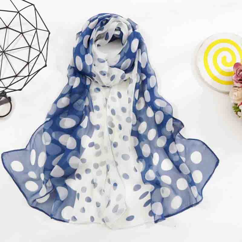 Spring Summer Autumn Women's Thin Silk Scarves Simulation Silk Wild Georgette Gradient Sunscreen Printing Multicolor Scarf A51