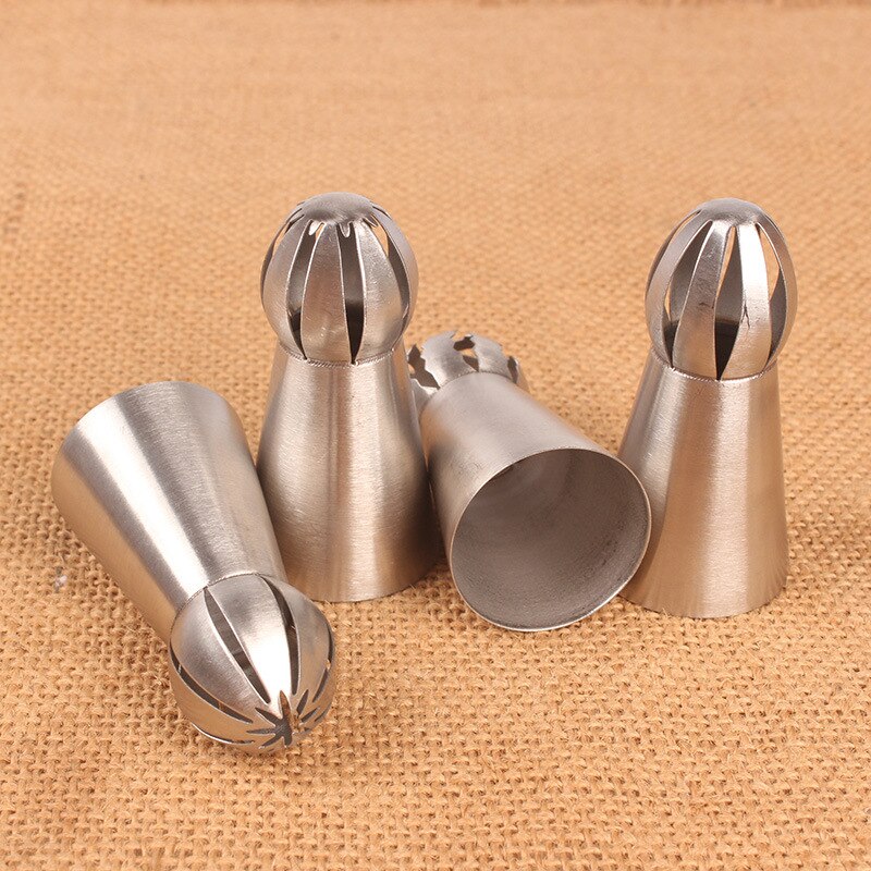 5pcs/set Russian Flower Piping Nozzles Sphere Ball Cake Decorating Tips Cake Silicone Pastry Bags Kitchen Cupcake Pastry Tools