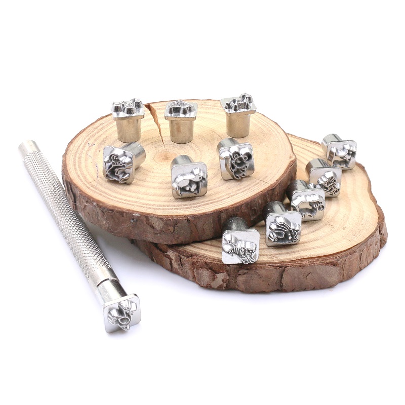20 Stück DIY Leder Stempel Punziereisen Werkzeug, Punzierstempel Carving Stamper