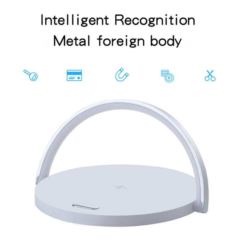 Qi Wireless Charger LED Table Lamp DC5V 10W USB Charging LED Desk Lamp Light Adjustment Table Bedside Lamp With Phone Holder