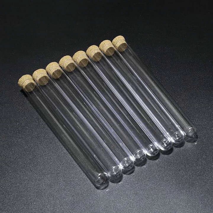 20pcs/lot 15x150mm Plastic test tubes with cork stopper for kind shcools/university experiments and tests