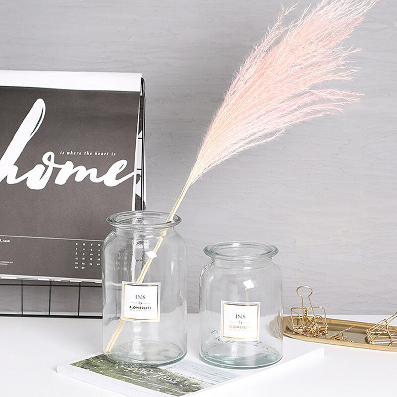Europäischen Transparent Blume Vasen Pflanzen Halter Nordic Glas Vase Hause Dekoration Ornamente Hydrokultur Schreibtisch Blumentöpfe Handwerk