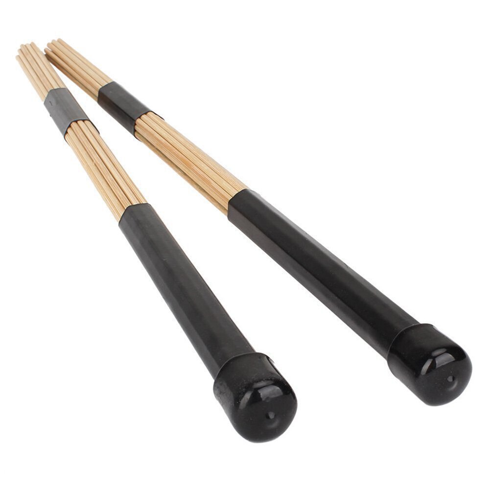 1Pair Drum Brushes Sticks 15.7" 40cm Black Jazz Drum Brushes Drum Bamboo Sticks Percussion Instruments Drum Accessories