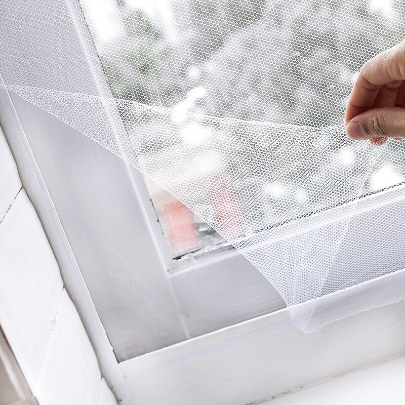 150x300cm Black Flying Curtain Insect Netting Mesh Self-adhesive Mosquito Net Window Window Screen Anti-mosquito Door Fly Nets
