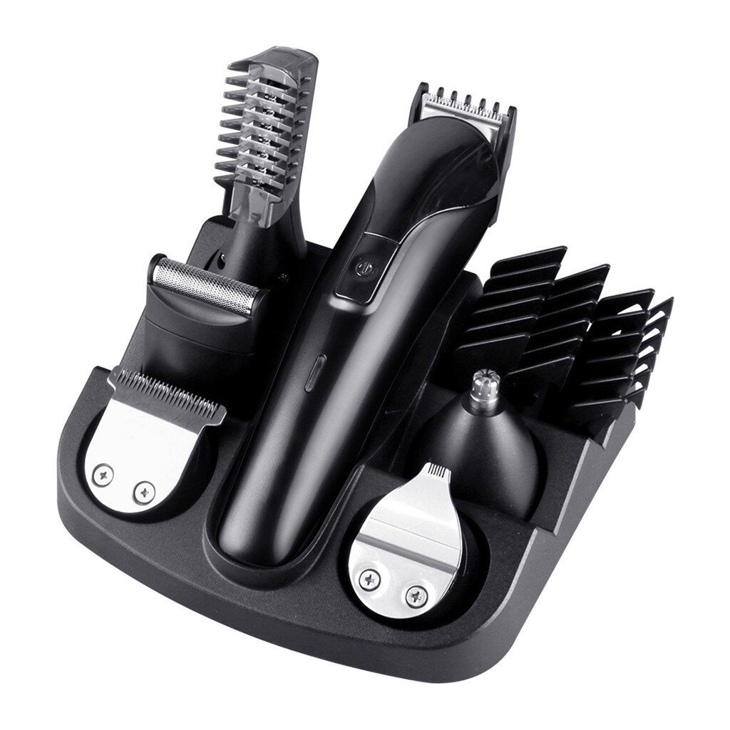 6-em-1 elétrica clippers de cabelo do agregado familiar adulto crianças barbeiro profissional sem fio aparador de cabelo máquina de corte de cabelo conjunto