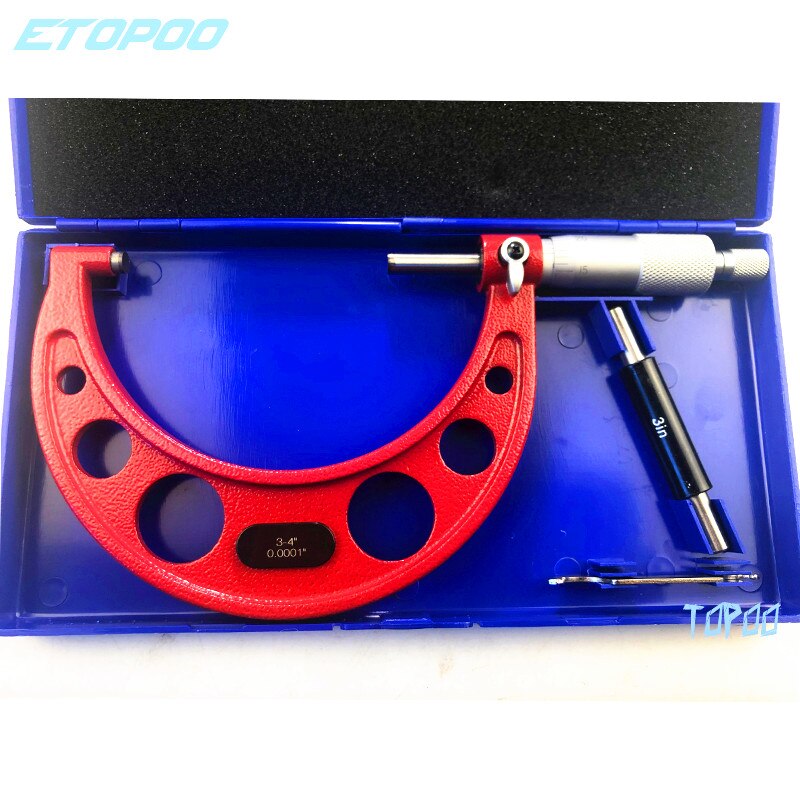 0.0001" 3-4" Outside Micrometer Measuring Device Mechanical Gauges Micrometer Precision Tools