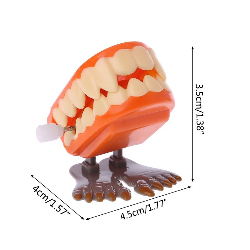 Novelty Prank Toys Funny Clockwork Jumping Denture Educational Mechanical Toys Halloween Decoration Christmas