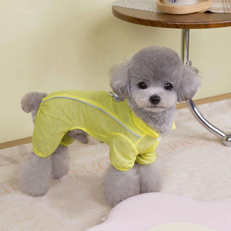 Hund sommaroverall fyrbenta sparkdräkter soltät hunddräkt bekväma husdjurskläder hundtillbehör