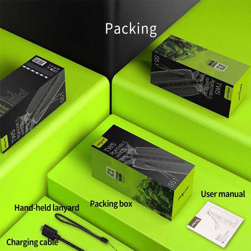 ZEALOT S51 For Bluetooth Wireless Computer Speakers Column Large Music Center Subwoofer Portable Outdoor Powerful Loud Speakers