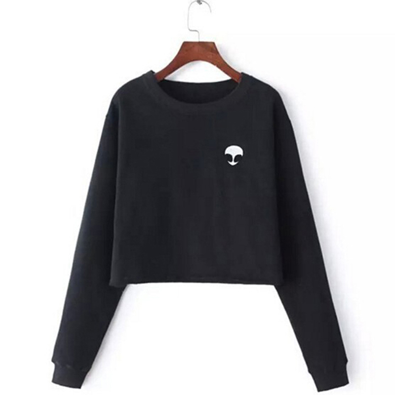 Sport Sweater Women Long Sleeve Casual O-Neck Cropped Pullovers Sudadera Gym Short Sudaderas Deportivas Mujer