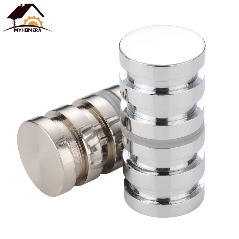 Myhomera klamka szklana gałka robić drzwi ściągacz naciskać łazienka uchwyty robić szafek prysznicowych szuflada srebrna pasuje 10-80mm grubość drzwi