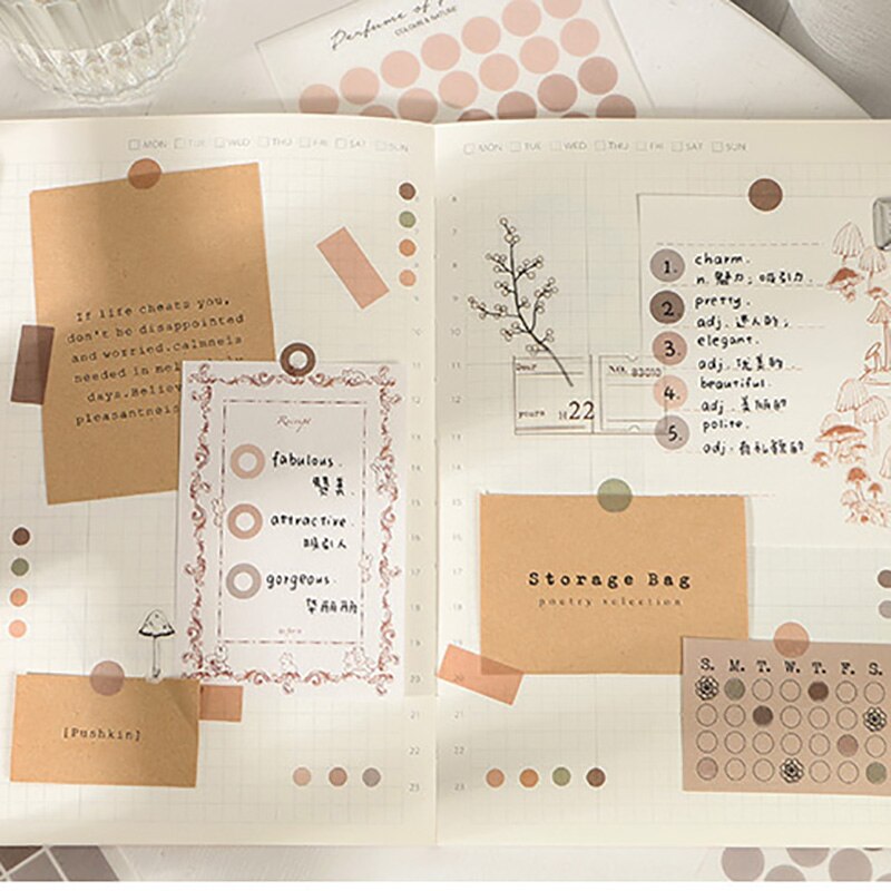 3 Sheets Colorful Round Dot Stickers Junk Journal ... – Grandado