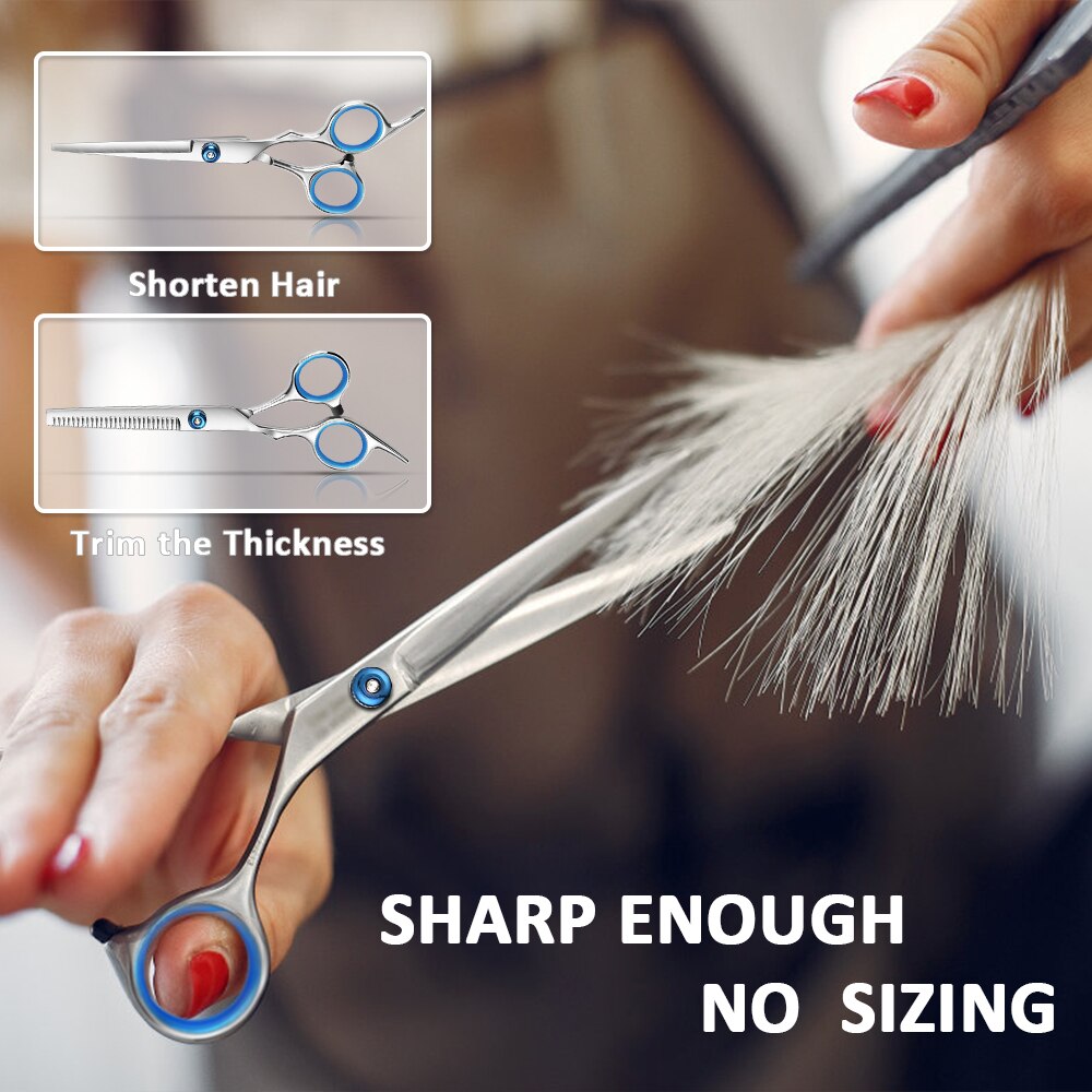 10Pcs Kapper Schaar Professionele Kappers Schaar Dunner Hairdressing Set Styling Tool Hair Cut Kam Rvs