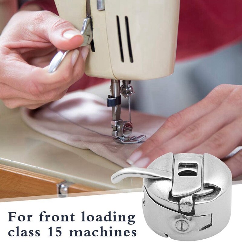 4Pcs Sewing Machine Bobbin Case Bobbin Holder with 28Pcs Metal Bobbins for Brother Janome Singer Kenmore