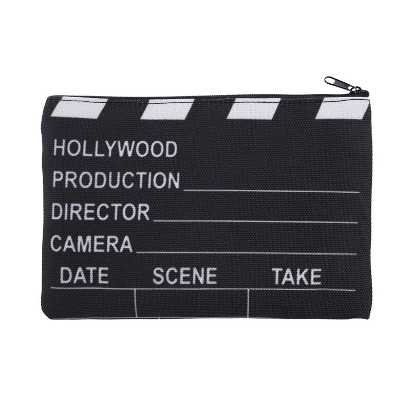 Jom Tokoy 3D Printing claps Black Necessaries for Travelling Organizer Makeup Women Letter Cosmetic Bags with Zipper: Default Title