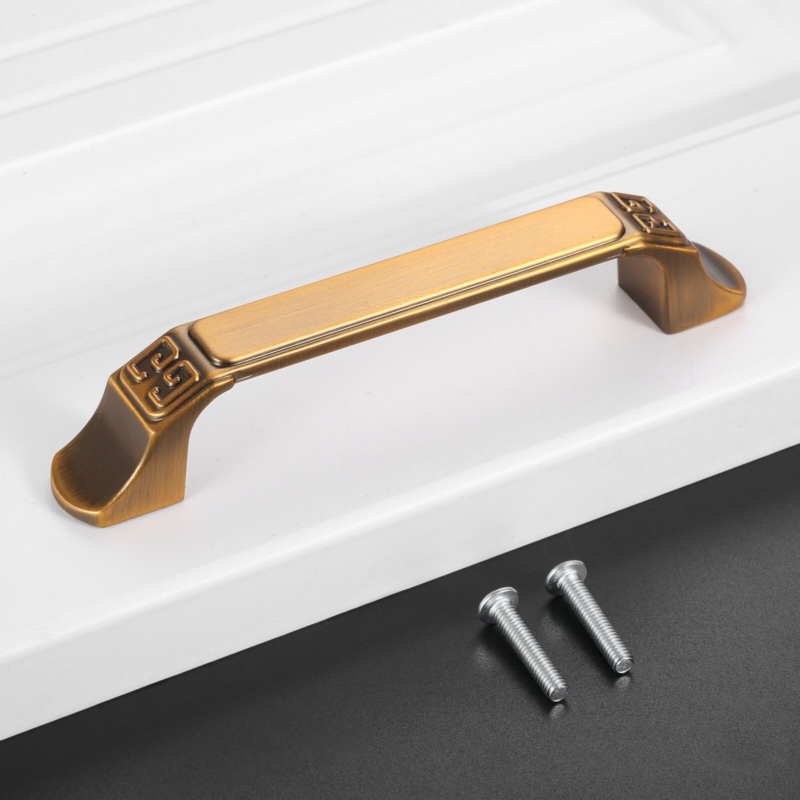 1Pc Koffie Handvat Bruin Knop W/Schroef Eenvoudige Stijl Pull 125/155Mm Lengte Klassieke Europese Decor meubels Kast Lade Keuken: Small