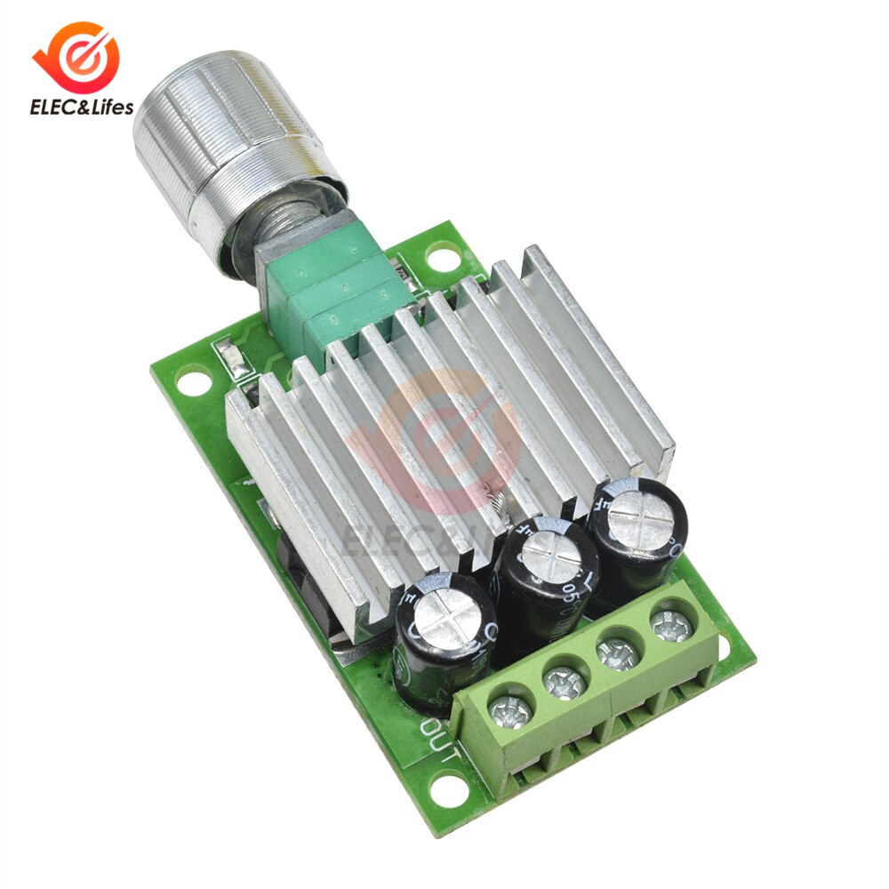 DC 12V-30V 6V 12V 24V 30V 10A PWM DC Motor Speed Controller Governor Heat Sink Speed Regulator LED Dimming Dimmer Speed Control