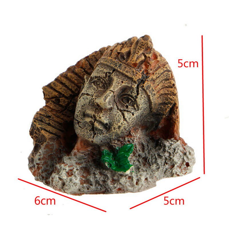 Retro Egyptian Aquarium Decoration Vintage Resin Supplies For The Aquarium Decor Pet Fish Tank Ornaments #15#