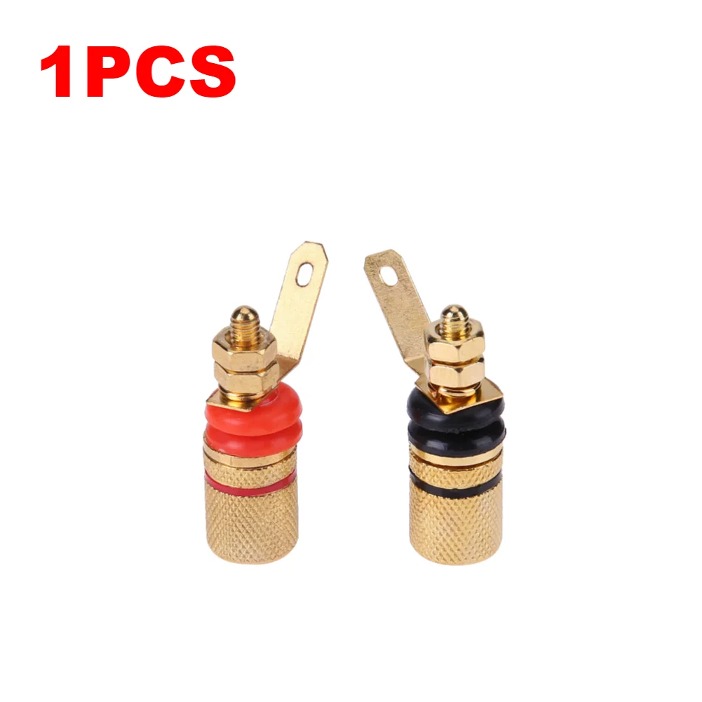 Amplificador chapado en oro de 2-10 piezas, Terminal de altavoz, poste de encuadernación, Conector de enchufe Banana, adecuado para enchufes Banana de 4mm