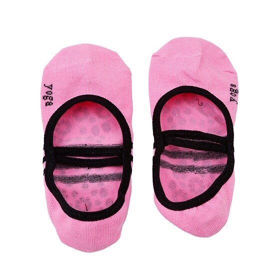 Professionele yoga danssokken voor dames, sportslippers, antislip katoenen fietssokken, dames pilatessokken, ballethakbeschermers: Roze