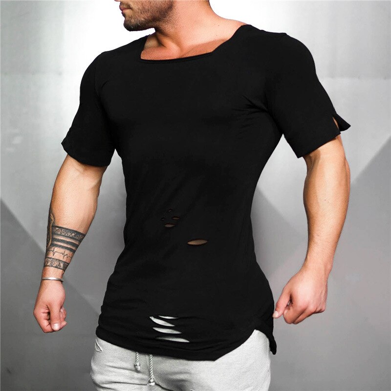 Männer Bodybuilding Hemd trainieren Fitness Baumwolle Shirt Lauf Kleidung Stringer Singlet Männlichen Sommer lässig Shirt