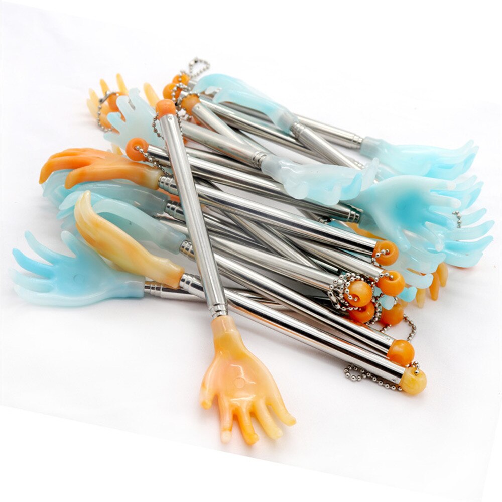 Rascador de espalda ajustable de acero inoxidable, masajeador telescópico antipicaduras, palo para cosquillas para ancianos