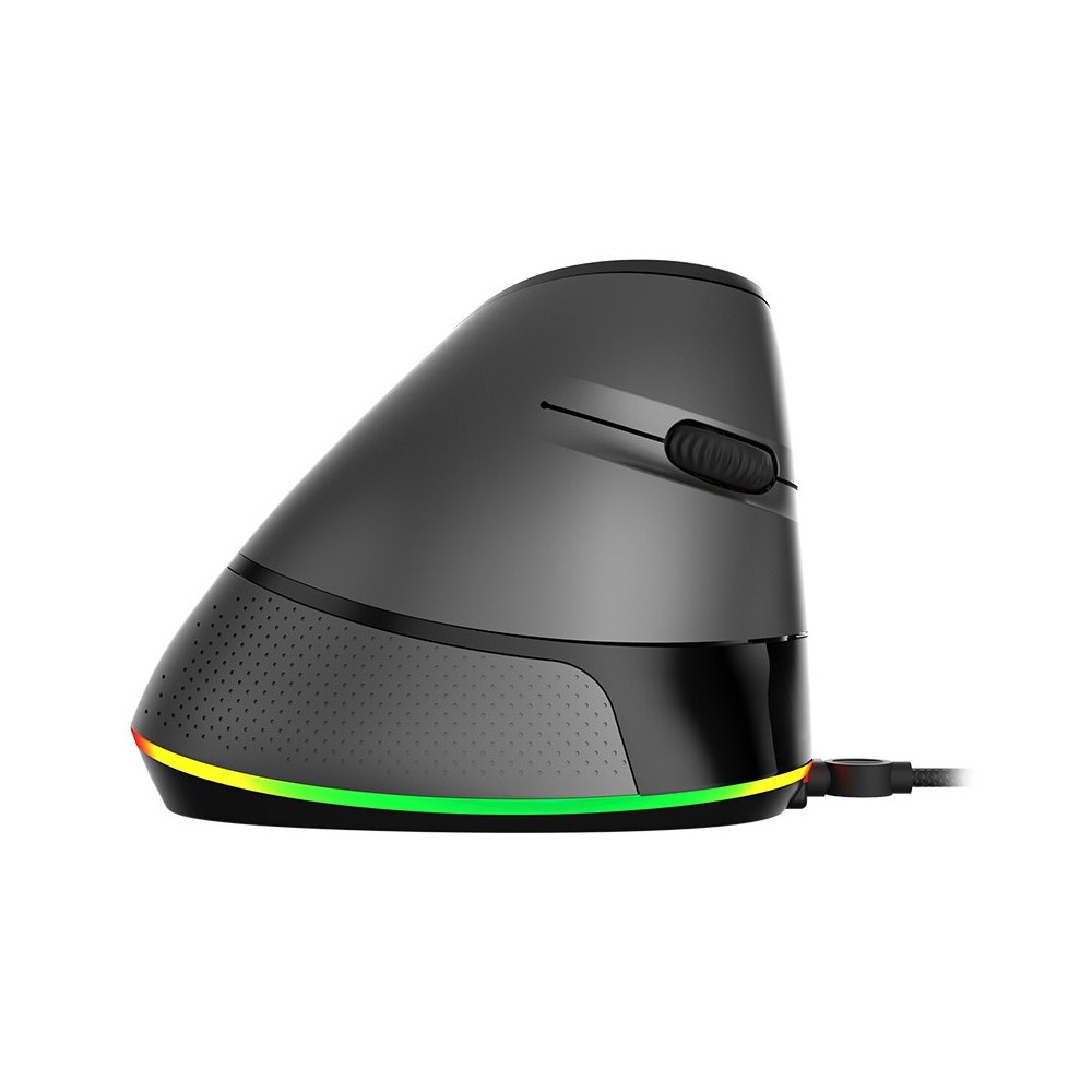 Ajazz AJ307 souris filaire USB 4800DPI 7 boutons souris verticale souris de jeu rvb rétro-éclairé ergonomique Programmable ordinateur pour PC: Black
