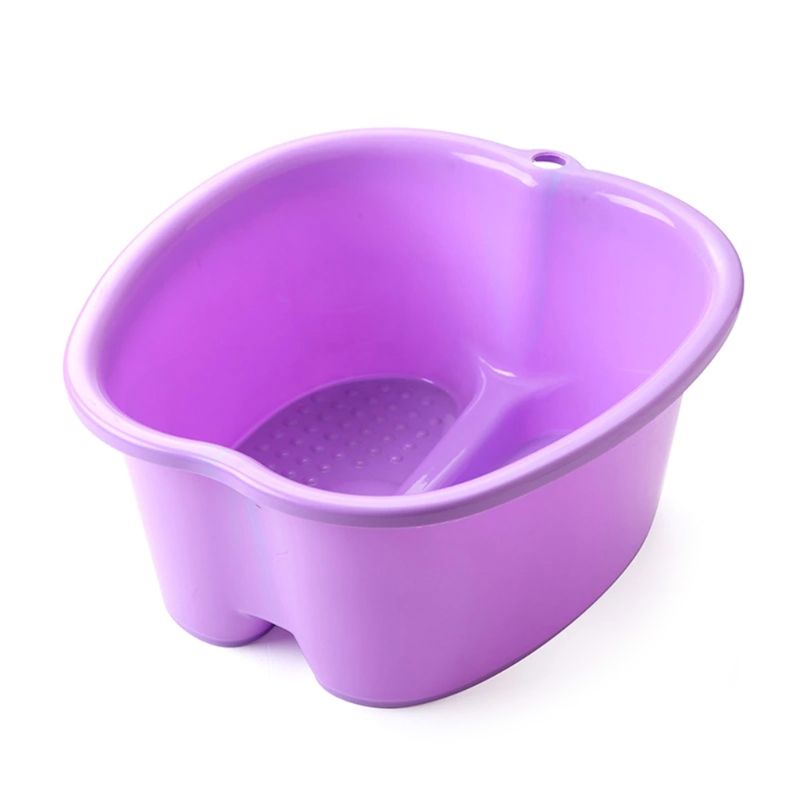 Plastic Large Foot Bath Spa Tub Basin Bucket for Soaking Feet Detox Pedicure Massage Portable 3 Colors: Purple