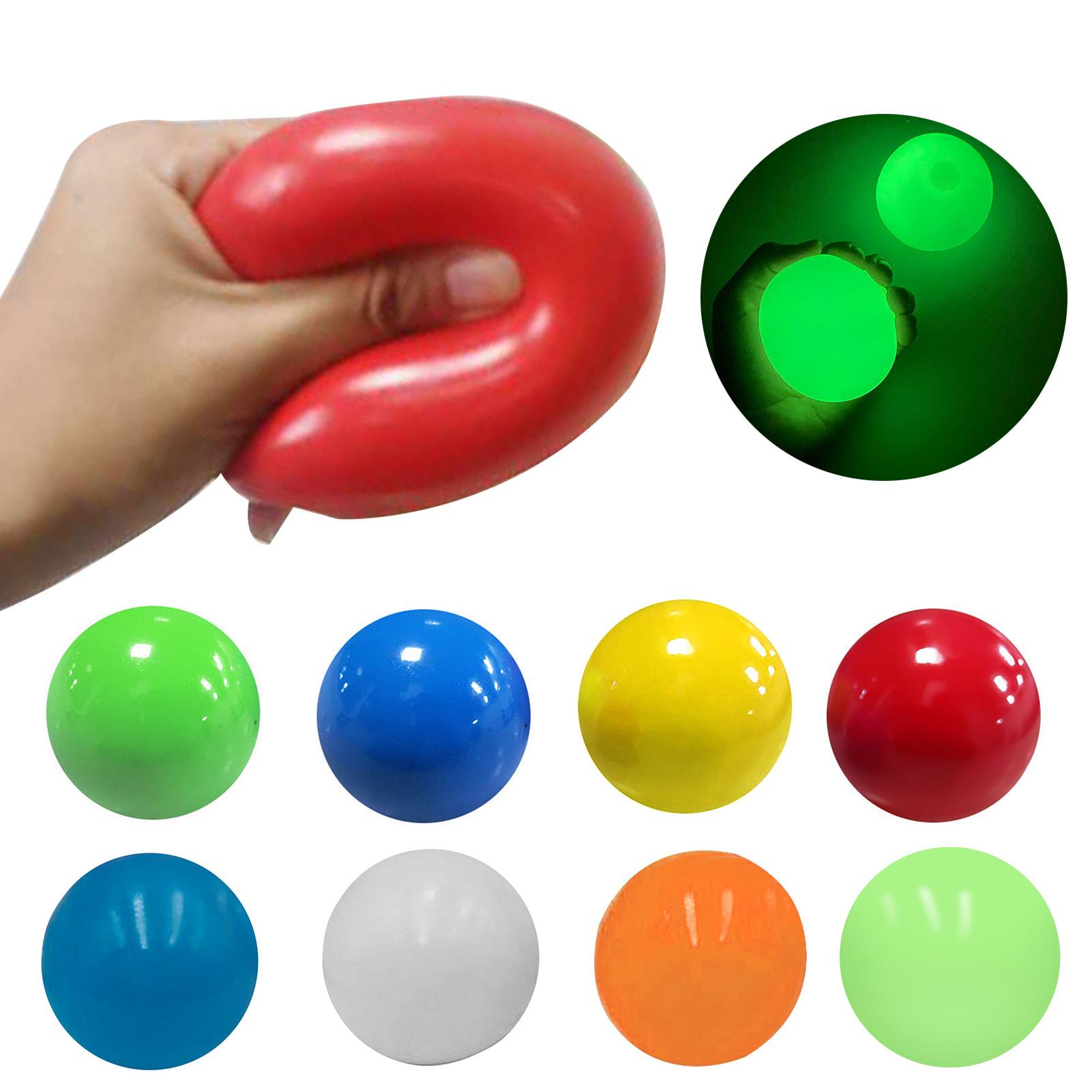 Stick Wall Ball Fluorescent Squash Xmas Sticky Target Ball Decompression Throw Kids Fidget Toy Novelty Stress Relief