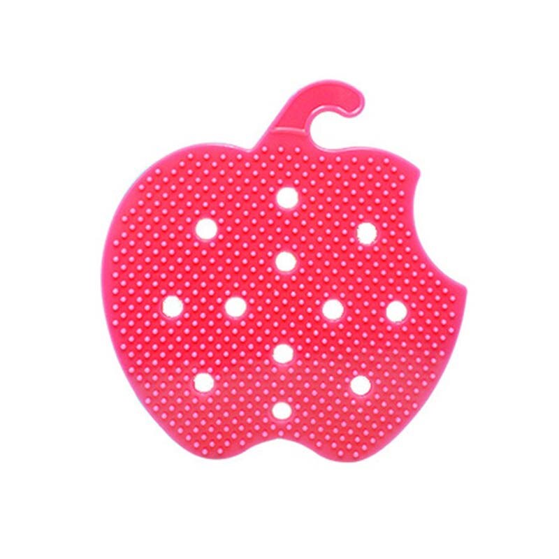 Cepillos de limpieza de vegetales y frutas de PVC cepillo de limpieza multifuncional para el hogar cepillo de limpieza fácil para el Herramientas de limpieza de cocina del depurador de patatas: Rosa