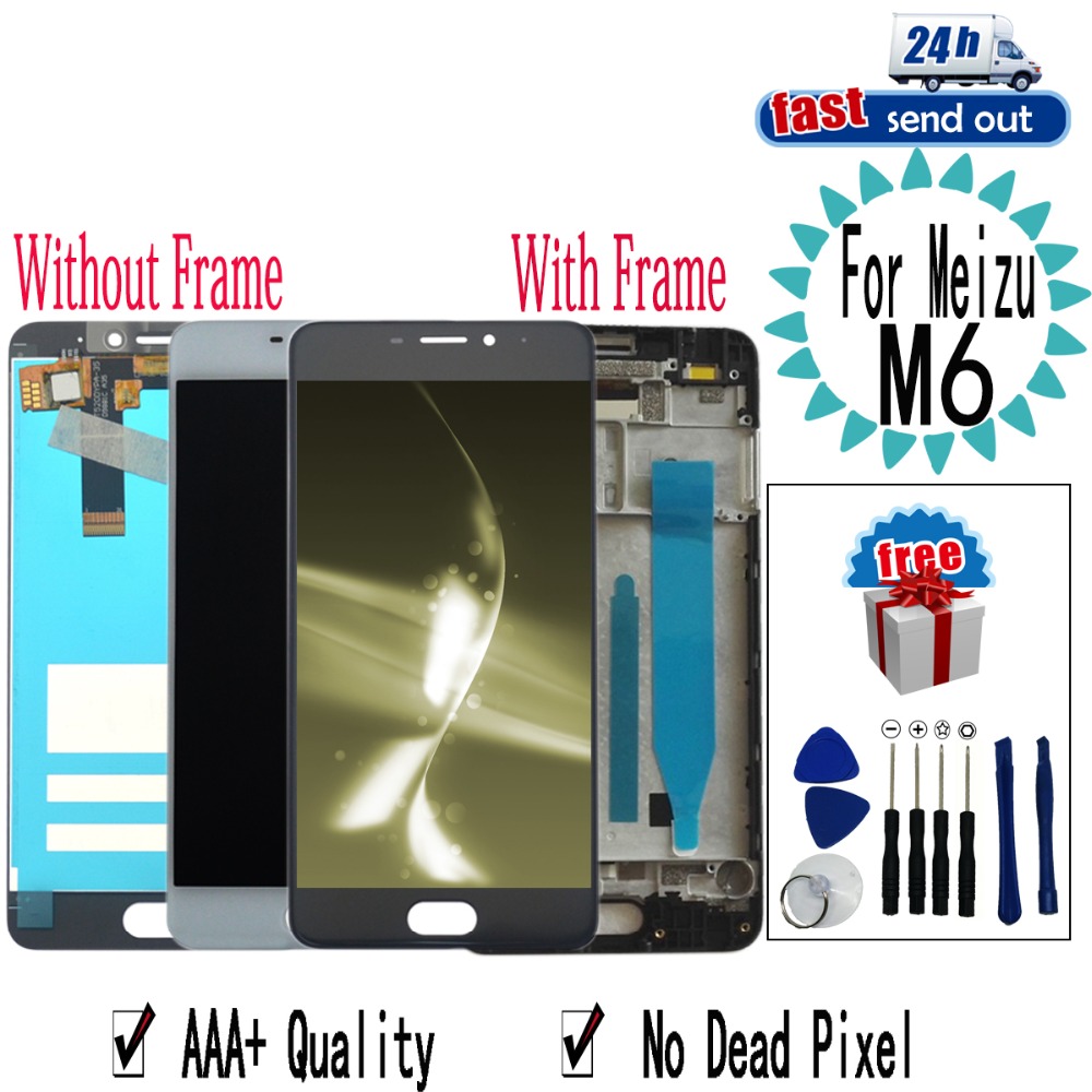 5.2 "Lcd Voor Meizu M6 Lcd Display M711H M711M M711Q Touch Screen Digitizer Vergadering Vervanging Met Frame Voor Meizu m6