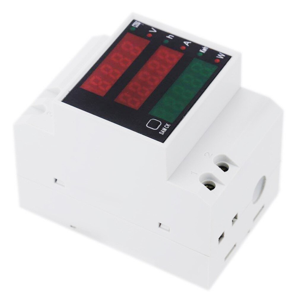 AC 200-450V power meter DIN rail type digital display ammeter voltmeter