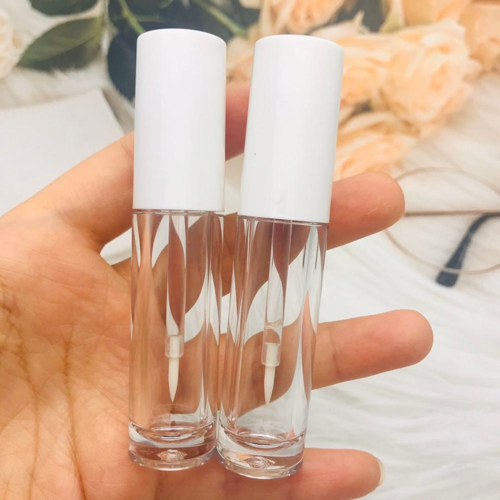 10/50/100 stk 5ml tomme lipgloss tubebeholder gennemsigtige læbepomade tuber genopfyldelige kosmetikflasker