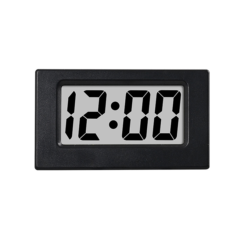 1pc Mini Car Dashboard Digital Clock Portable Cute Electronic Digital Clocks Student Desktop Clock Home Office Bedroom Decor: WHITE
